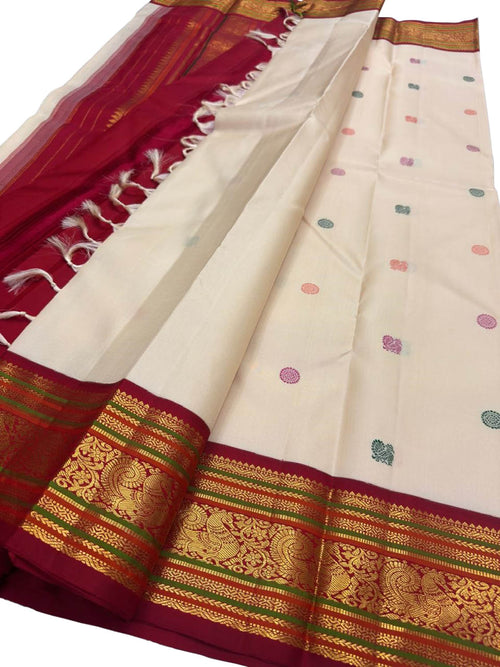 Pastel Kanjeevaram Pure Silk Saree Handloom Woven Wedding