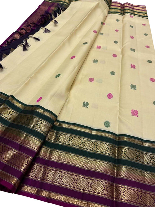 Pastel Handloom Kanjeevaram Pure Silk Saree