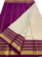 Pastel Mysore Pure Crepe Silk Saree Handloom Weave Festive