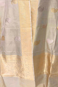 Pastel Pure Katan Silk Banarasi Handloom Booti Design Handloom Dupatta