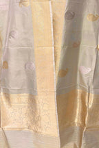 Pastel Pure Katan Silk Banarasi Handloom Booti Design Handloom Dupatta