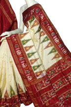 Pastel Pure Silk Pochampalli Ikat Handloom Saree