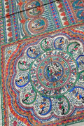 Pastel Pure Tussar Silk Hand Painted Madhubani Saree