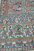 Pastel Pure Tussar Silk Hand Painted Madhubani Saree