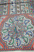 Pastel Pure Tussar Silk Hand Painted Madhubani Saree