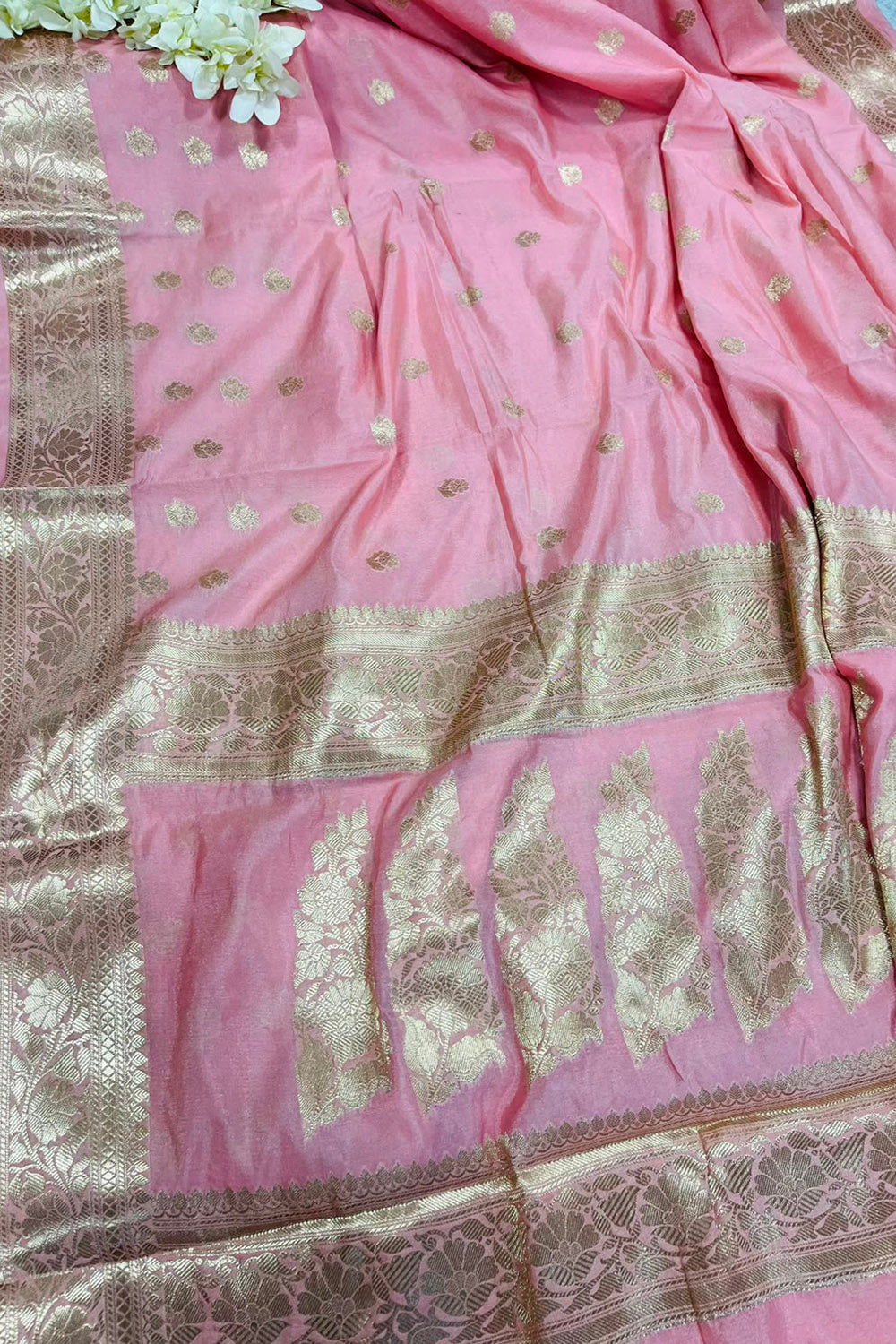 Pink Banarasi Soft Silk Saree IS1B1ZA526090801