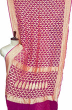 Pink Banarasi Bandhani Pure Georgette Saree Neemzari
