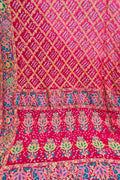 Pink Banarasi Bandhani Pure Georgette Tilfi Zari Saree