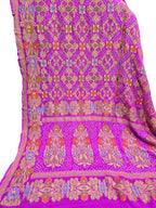 Pink Banarasi Bandhani Pure Georgette Tilfi Zari Saree