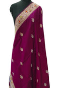 Pink Banarasi Handloom Katan Silk Dupatta