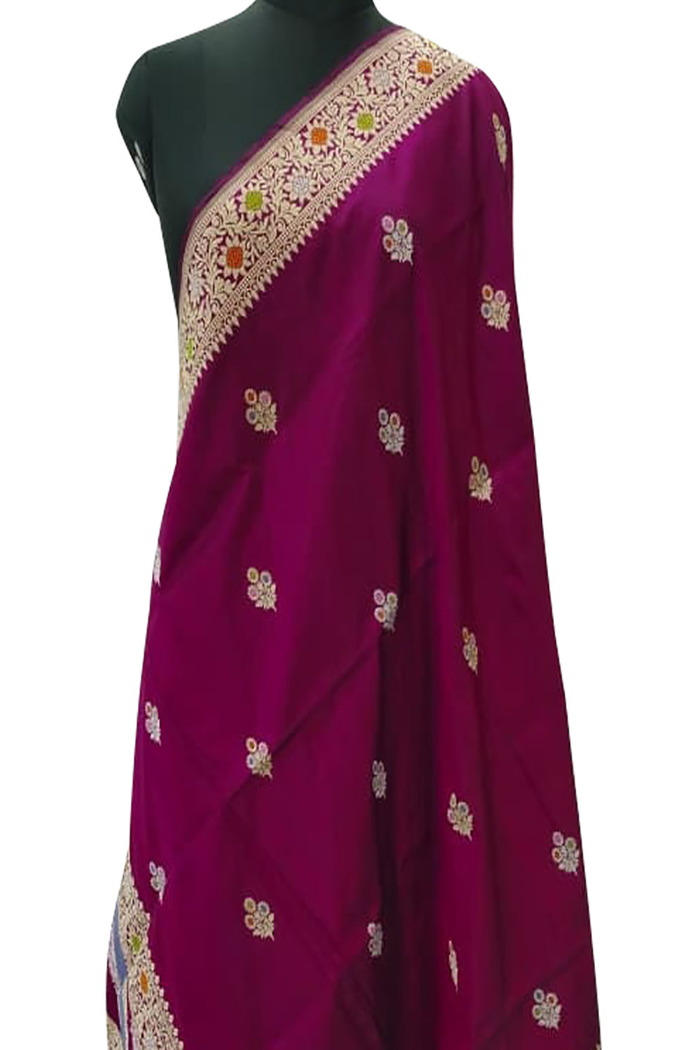 Pink Banarasi Handloom Katan Silk Dupatta
