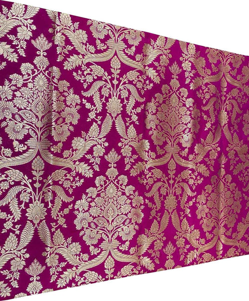 Pink Banarasi Katan Silk Fabric