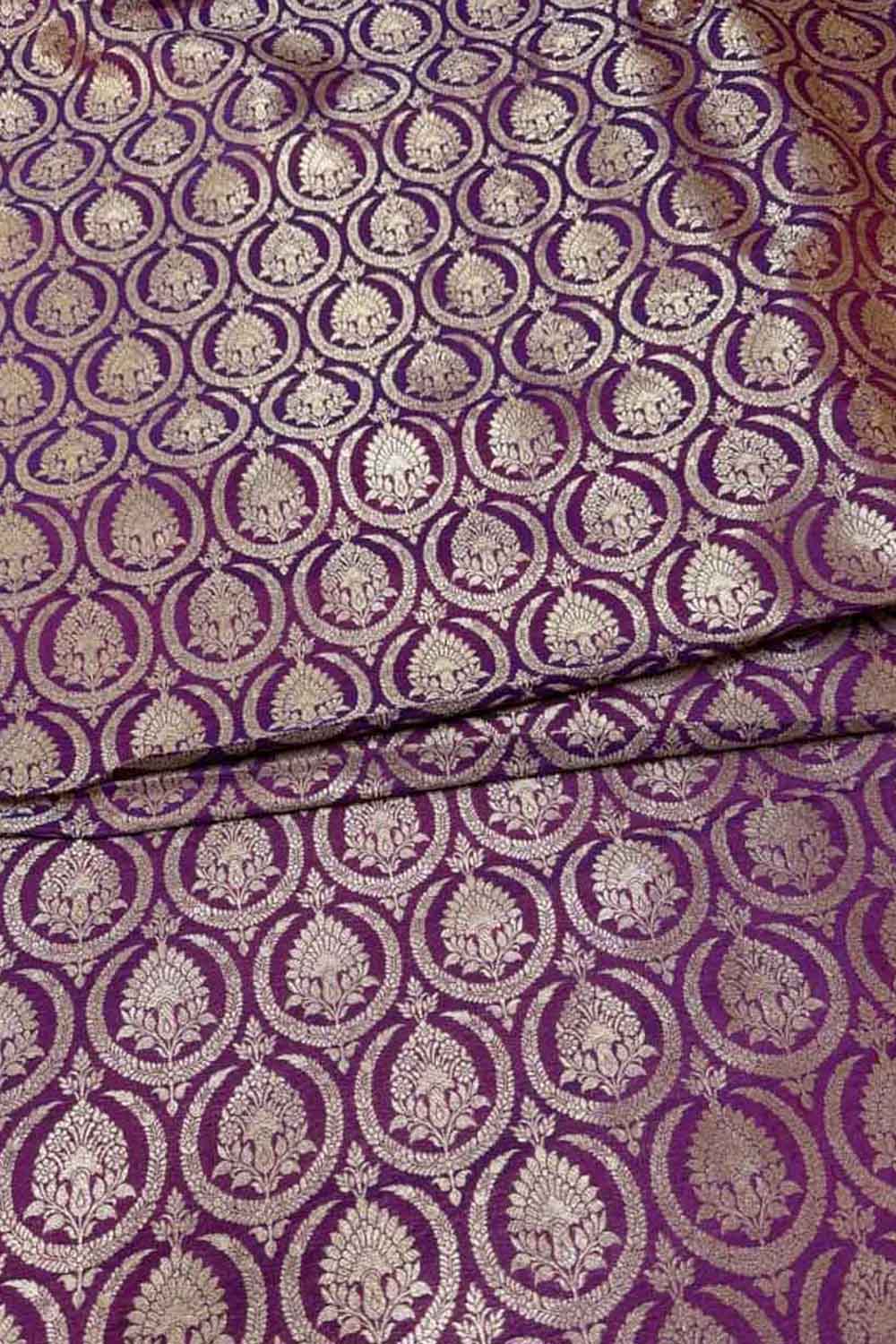 Pink Banarasi Handloom Katan Silk Fabric