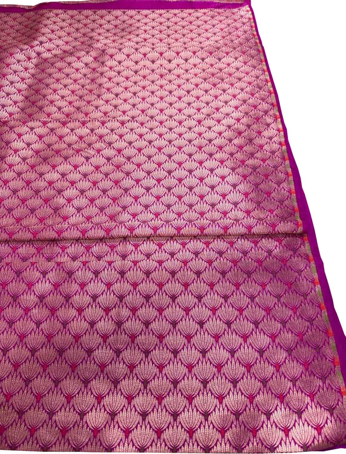 Pink Banarasi Handloom Katan Silk Fabric