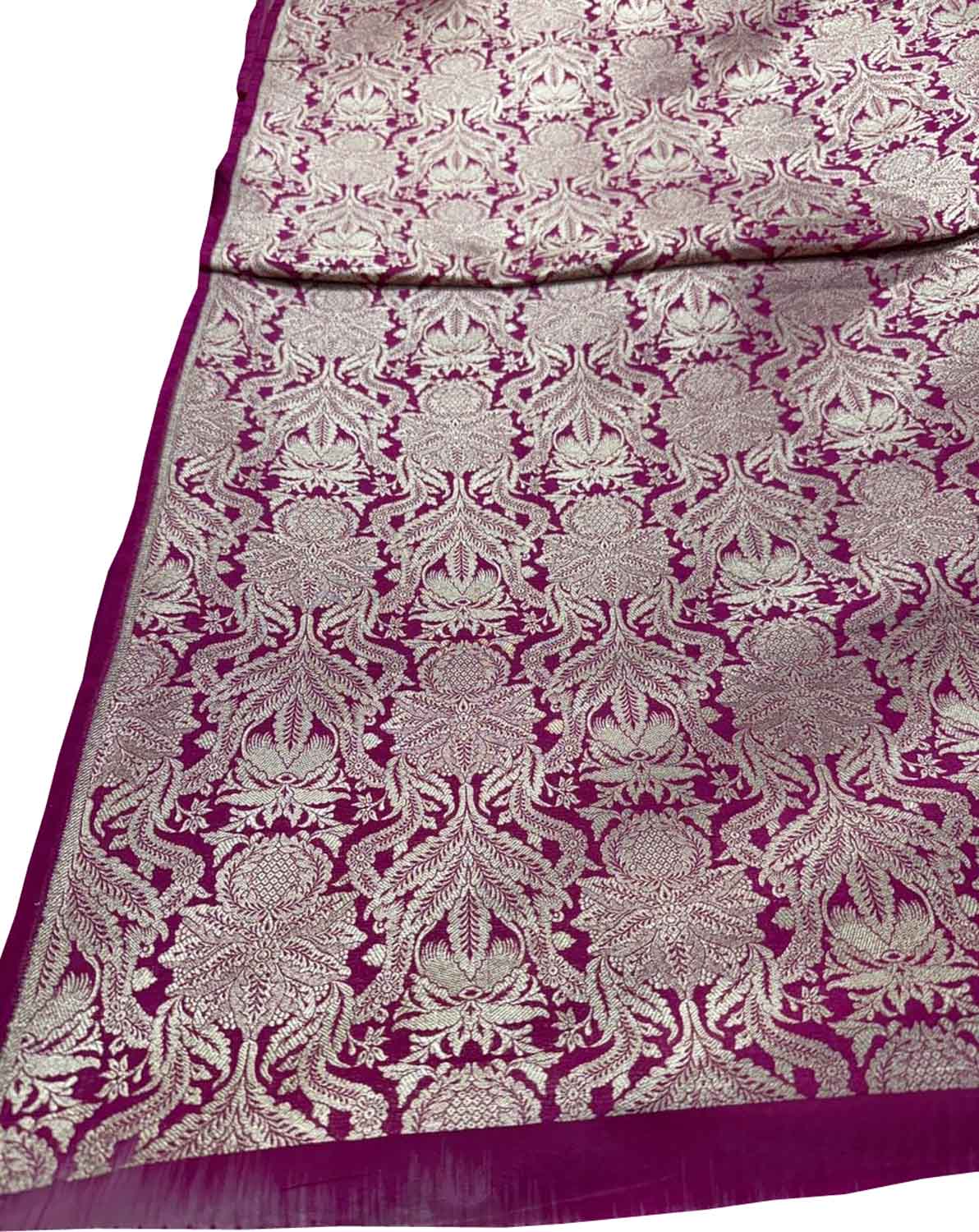 Pink Banarasi Handloom Katan Silk Fabric