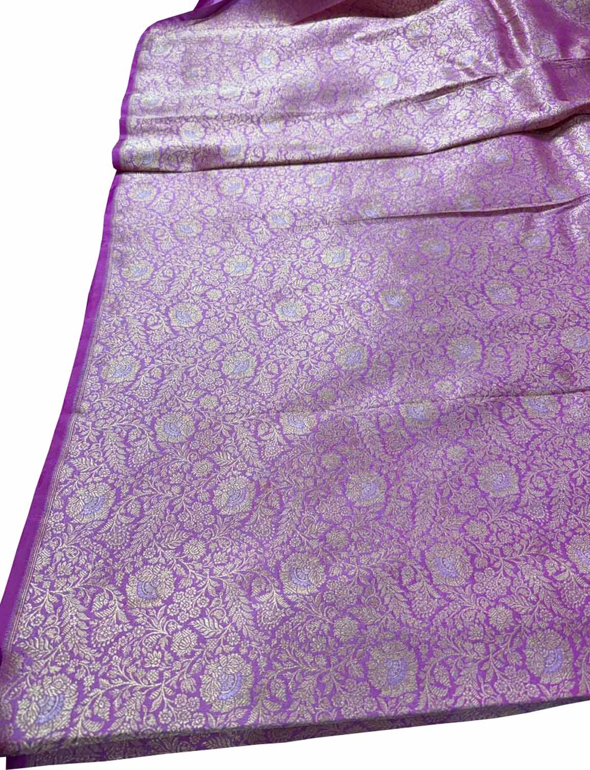 Pink Banarasi Handloom Katan Silk Fabric