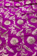 Pink Banarasi Handloom Katan Silk Fabric