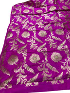 Pink Banarasi Handloom Katan Silk Fabric