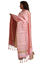 Pretty in Pink: Banarasi Silk Dupatta - with a beautifully handcrafted matching tassel - Luxurion World