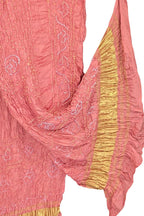 Pink Bandhani Modal Silk Dupatta