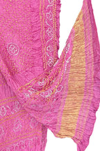 Pink Bandhani Modal Silk Dupatta