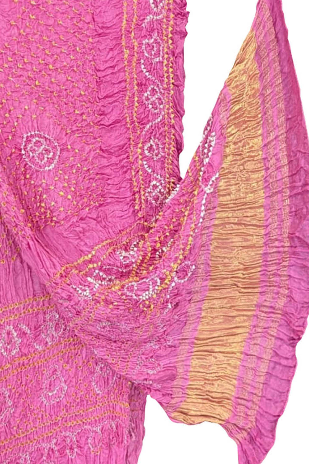 Pink Bandhani Modal Silk Dupatta