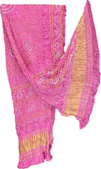 Pink Bandhani Modal Silk Dupatta