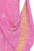 Pink Bandhani Modal Silk Dupatta