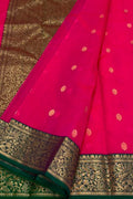Pink Chanderi Handloom Pure Katan Silk Saree
