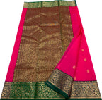 Pink Chanderi Handloom Pure Katan Silk Saree