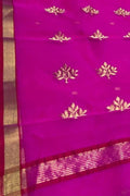 Pink Chanderi Handloom Pure Katan Silk Saree
