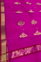 Pink Chanderi Handloom Pure Katan Silk Saree