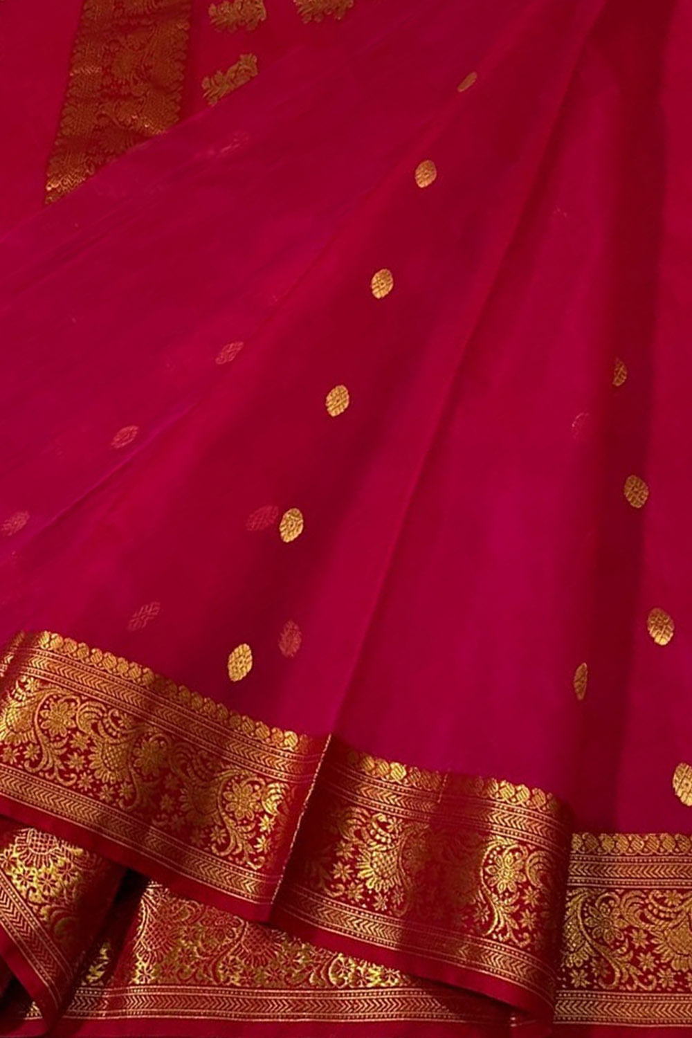 Pink Chanderi Handloom Pure Katan Silk Saree