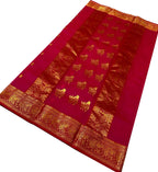 Pink Chanderi Handloom Pure Katan Silk Saree
