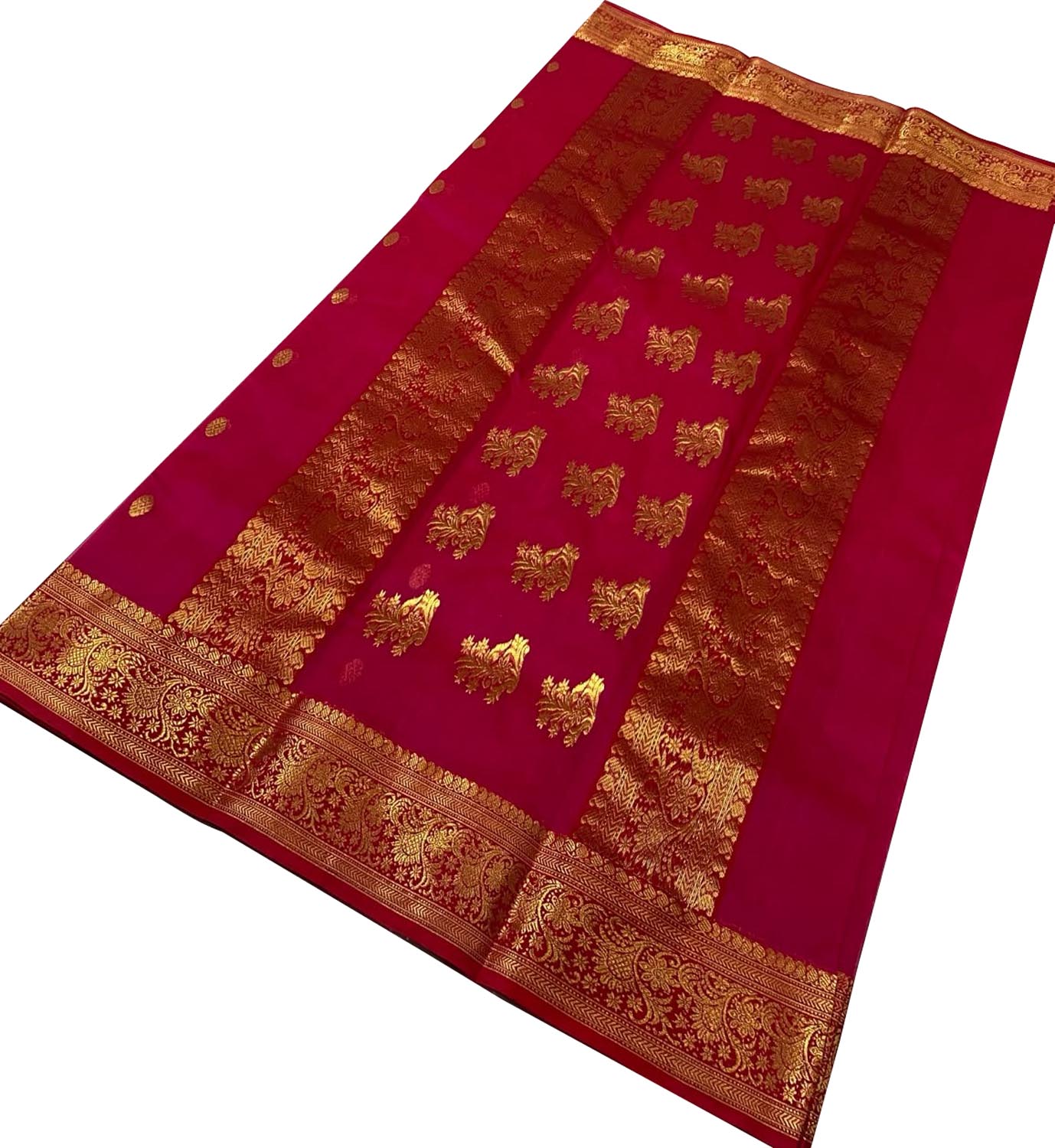 Pink Chanderi Handloom Pure Katan Silk Saree