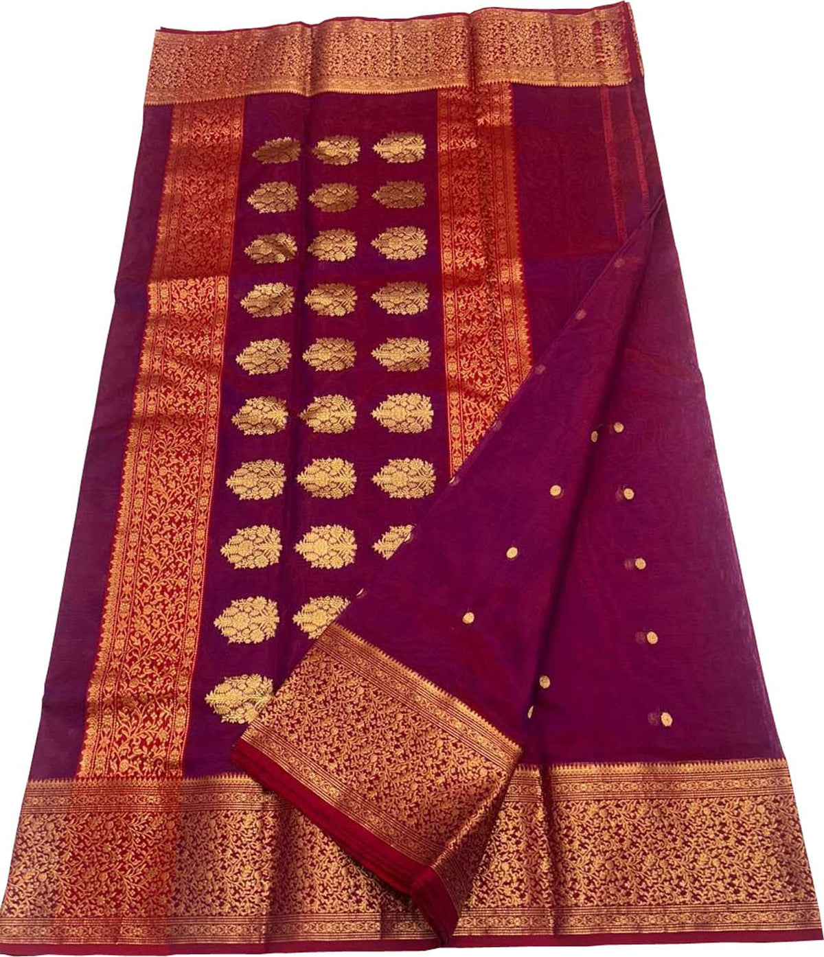 Pink Chanderi Handloom Pure Katan Silk Saree