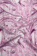 Pink Digital Printed Muslin Fabric Ethnic Dress Material