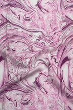 Pink Digital Printed Muslin Fabric Ethnic Dress Material