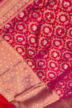 Pink Handloom Banarasi Katan Silk Meenakari Figure Work Saree