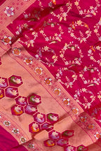 Pink Handloom Banarasi Katan Silk Meenakari Figure Work Saree