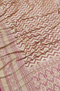 Pink Handloom Banarasi Khaddi Georgette Saree