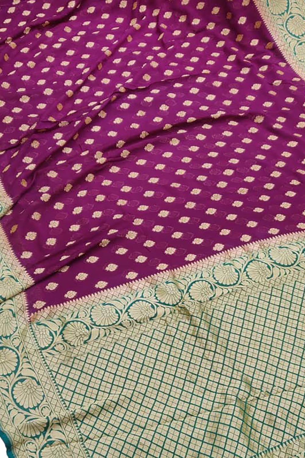 Pink Handloom Banarasi Khaddi Georgette Saree