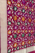 Pink Banarasi Katan Silk Dupatta Handloom Woven Festive
