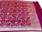 Pink Banarasi Pure Katan Silk Dupatta Handloom Varanasi