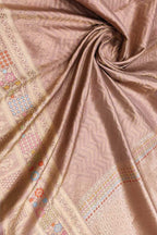 Pink Banarasi Handloom Pure Katan Silk Zig Zag Design Meenakari Saree