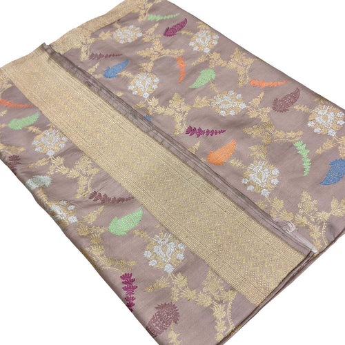 Pink Handloom Banarasi Pure Katan Silk Saree