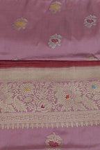 Pink Handloom Banarasi Pure Katan Silk Saree