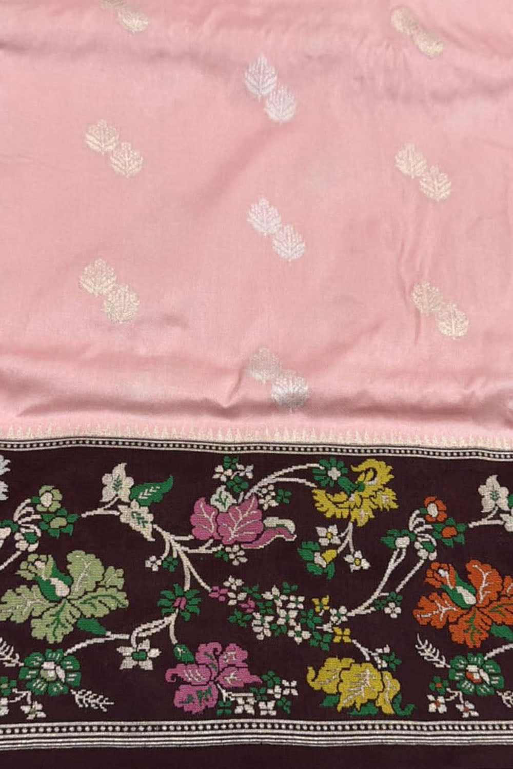 Pink Handloom Banarasi Pure Katan Silk Saree