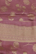 Pink Banarasi Handloom Pure Moonga Silk Flower Design Saree