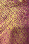 Pink Handloom Banarasi Tissue Kora Silk Brocade Fabric ( 1 Mtr )